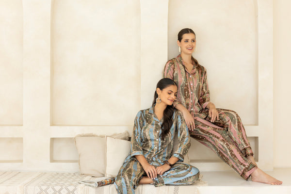 Private Lives Dusky Rose Blossoms Pj Set