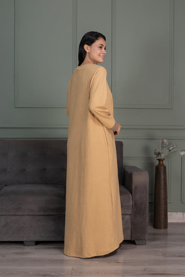 Private Lives Elegant Woollen Nighty In Beige