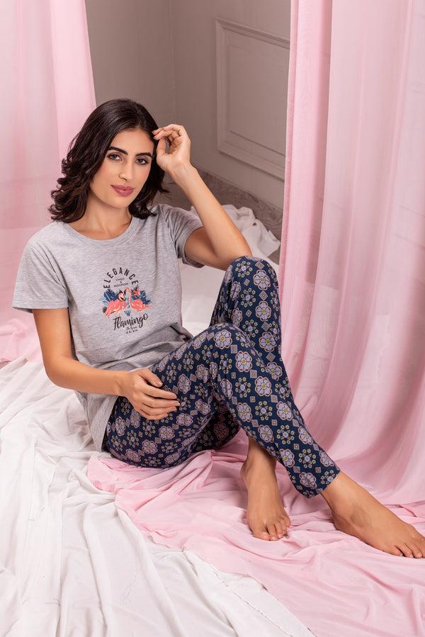private lives Flamingo Pj's in pure cotton