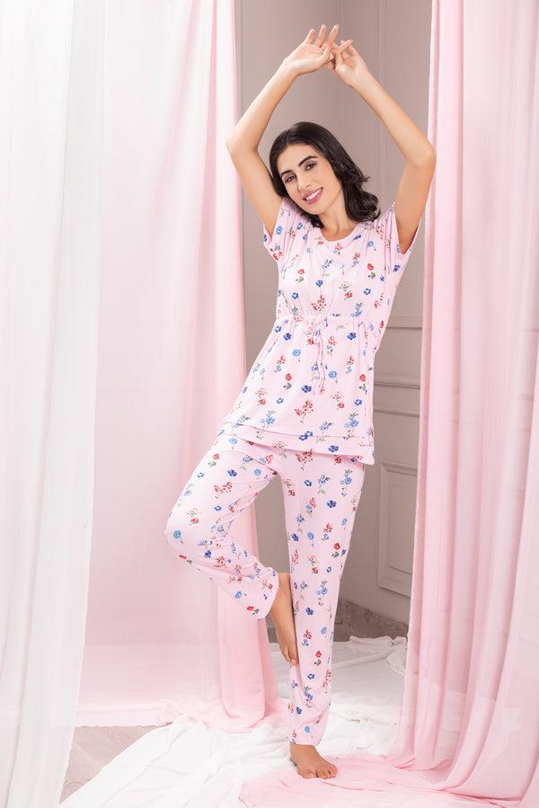 Private Lives Floral Cotton Night Suit