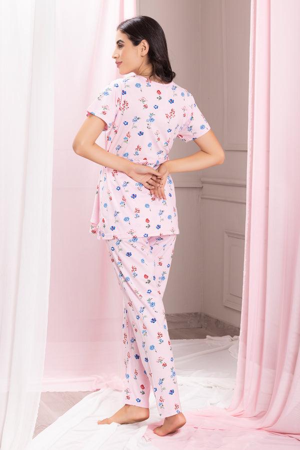 Private Lives Floral Cotton Night Suit