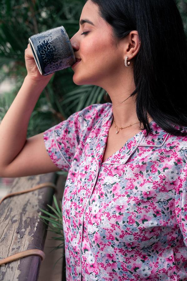 Private Lives Floral Cotton Shorts Set