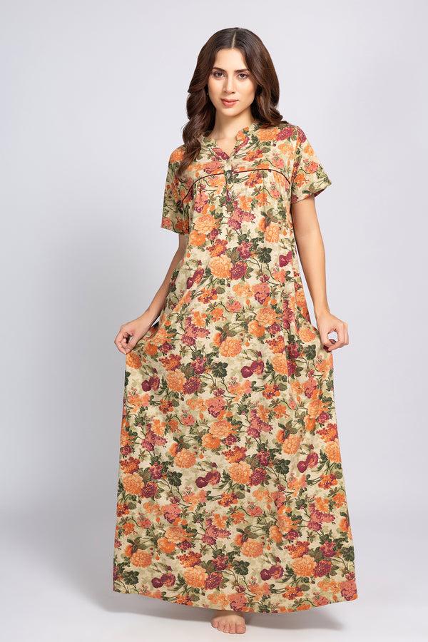 Private Lives Floral Nighty In Hosiery