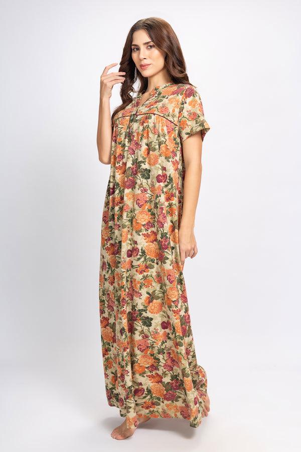 Private Lives Floral Nighty In Hosiery