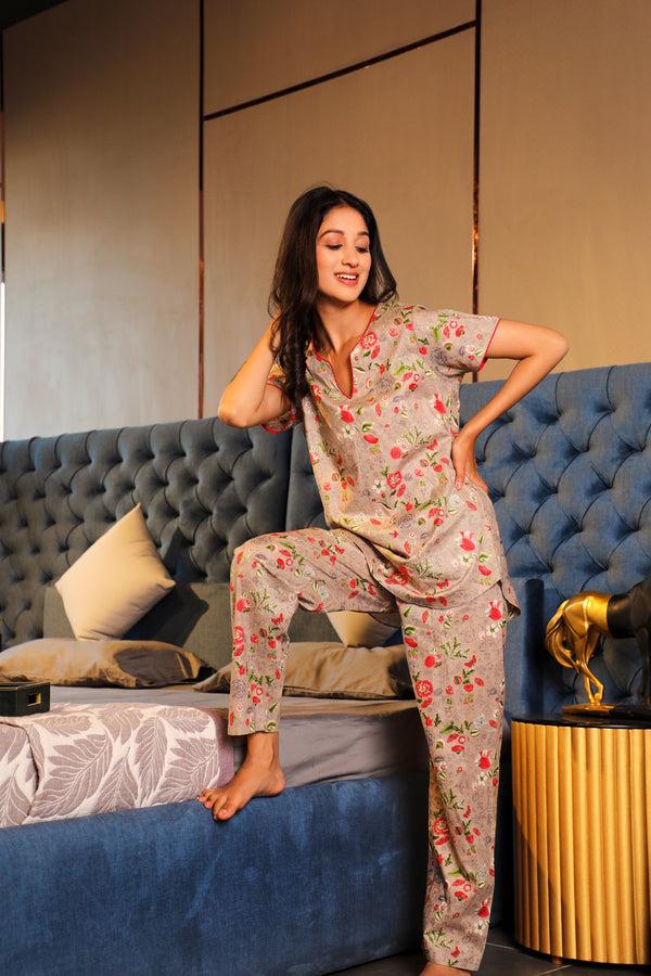 Private Lives Floral Print Night Suit