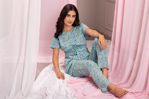 Private Lives Floral Print Pajama Set