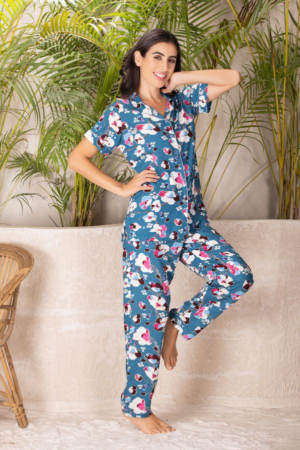 Private Lives Floral Rayon Night Suit
