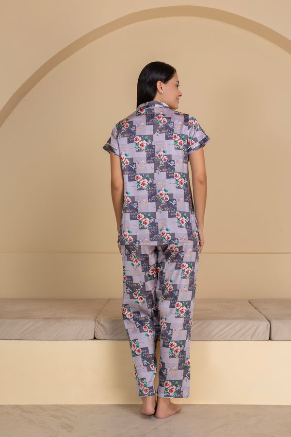 Private Lives Floral Satin Pj Set