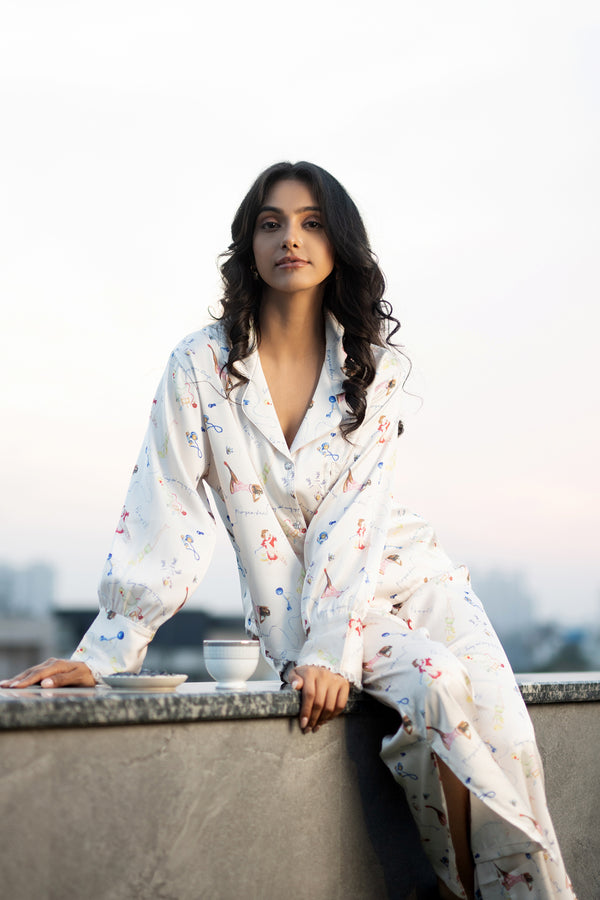 private lives Holiday Pj set in superior satin