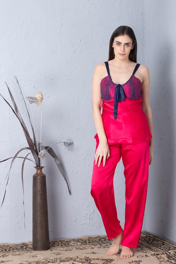 Private Lives Hot Pink Night Suit With Robe