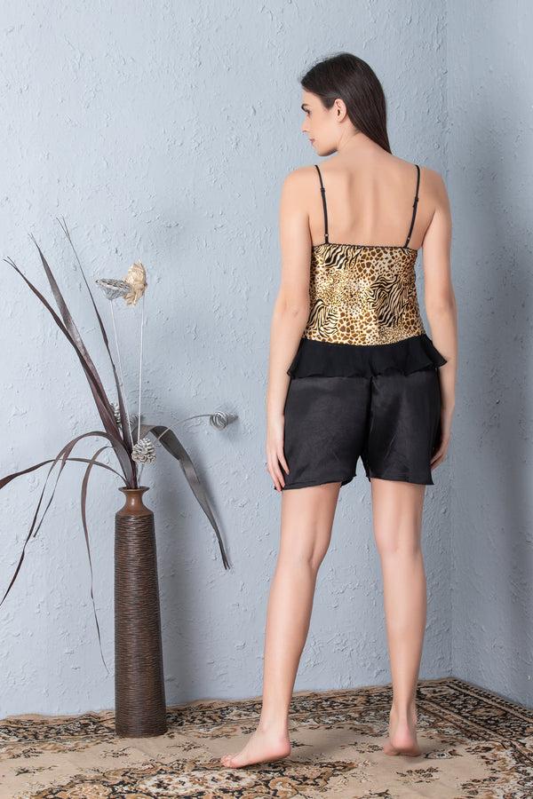 Private Lives Leopard Print Slip & Shorts Night Suit