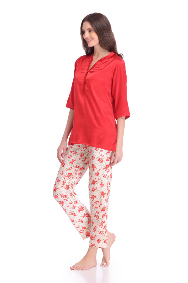 Private Lives Lounge Night Suit In Satin