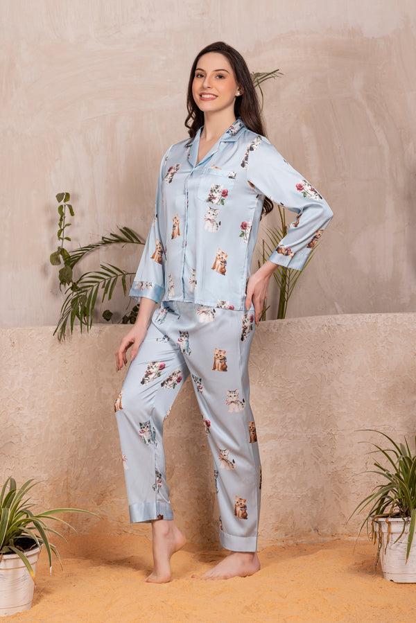 Private Lives Love For Cats Summer Pj Set