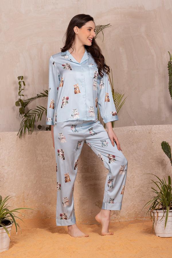 Private Lives Love For Cats Summer Pj Set