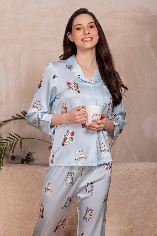 private lives Love for Cats Summer Pj set
