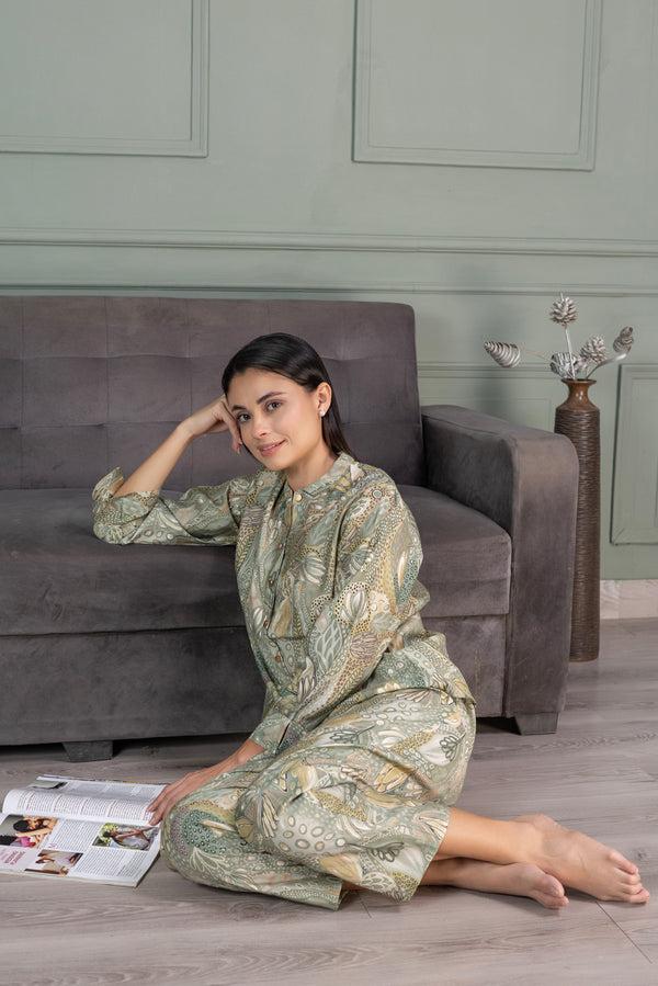 private lives Mint Green Cotton Co-Ord Set