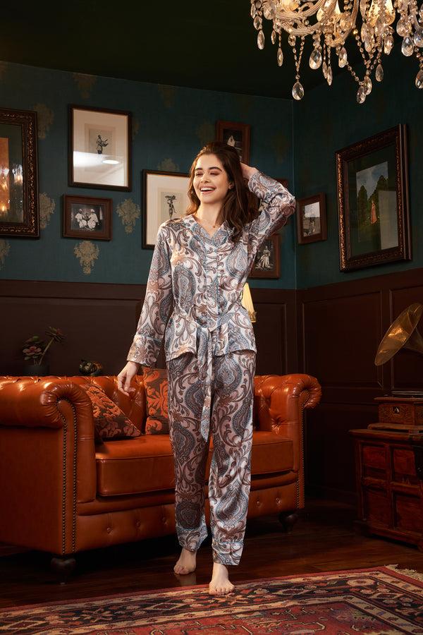 Private Lives Paisley Satin Printed Co-ord Set
