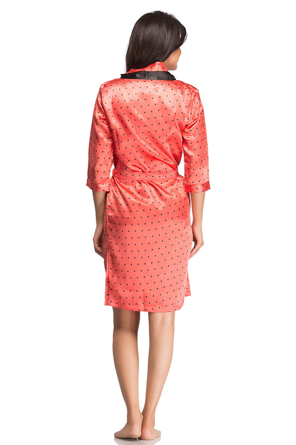 Private Lives Peach Short Gown