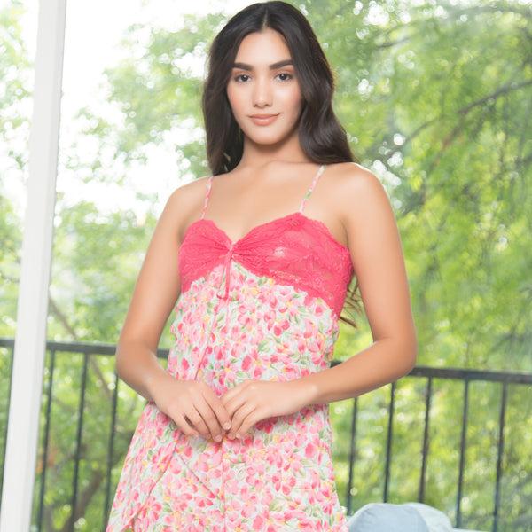 Private Lives Printed Chiffon Babydoll