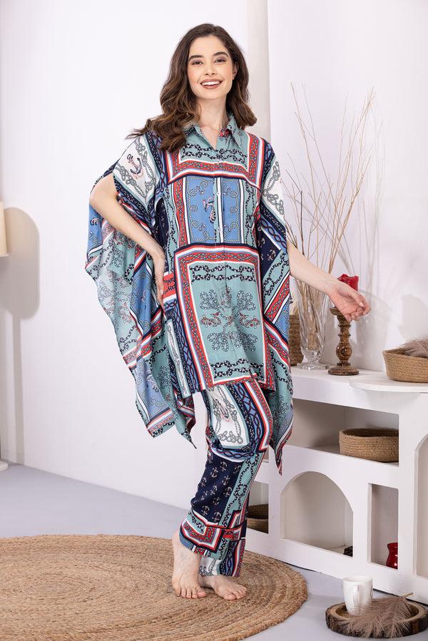 Private Lives Printed Kaftan Lounge Set