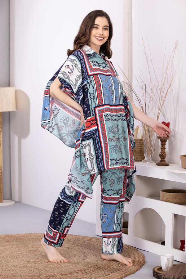 Private Lives Printed Kaftan Lounge Set