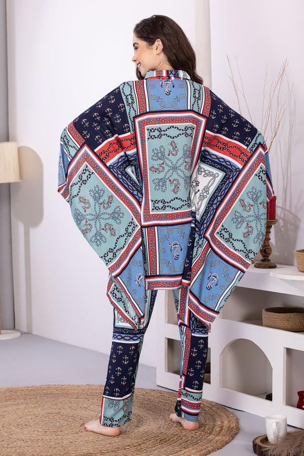 Private Lives Printed Kaftan Lounge Set