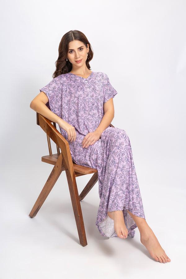 Private Lives Printed Modale Paisely Nighty