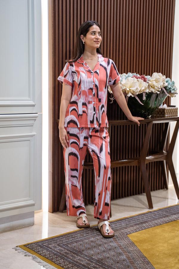 private lives Printed pj set in Rayon