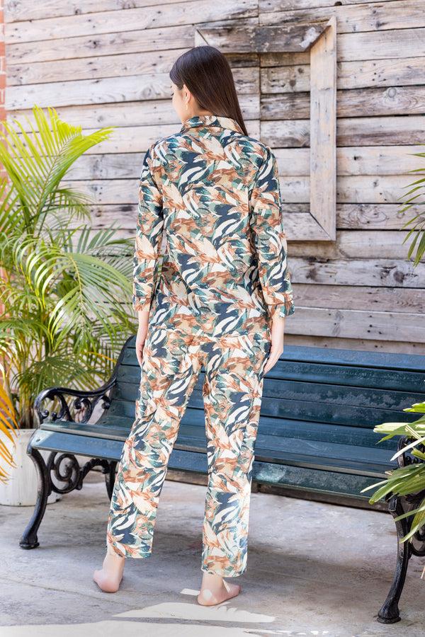 Private Lives Printed Satin Co-ord Set