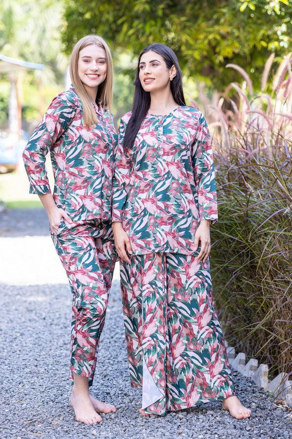 Private Lives Printed Satin Co-ord Set