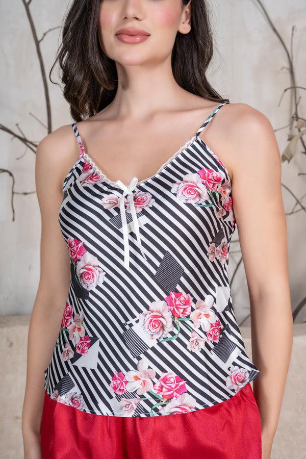 Private Lives Printed Strap Top & Shorts