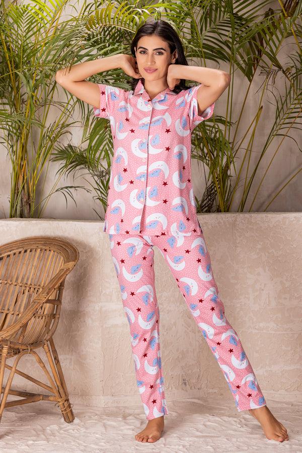 Private Lives Pure Cotton Classic Collar Pj Set