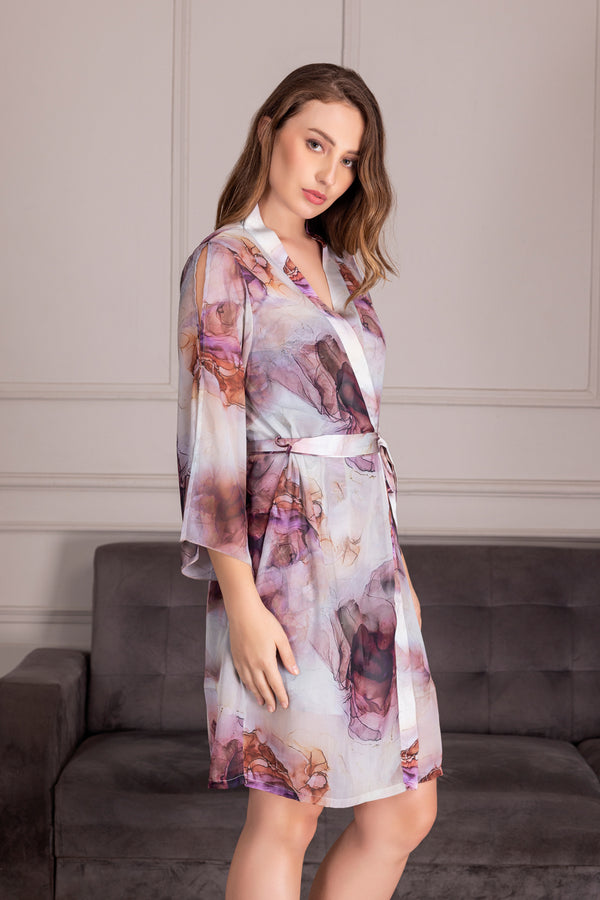 Private Lives Satin Babydoll & Robe