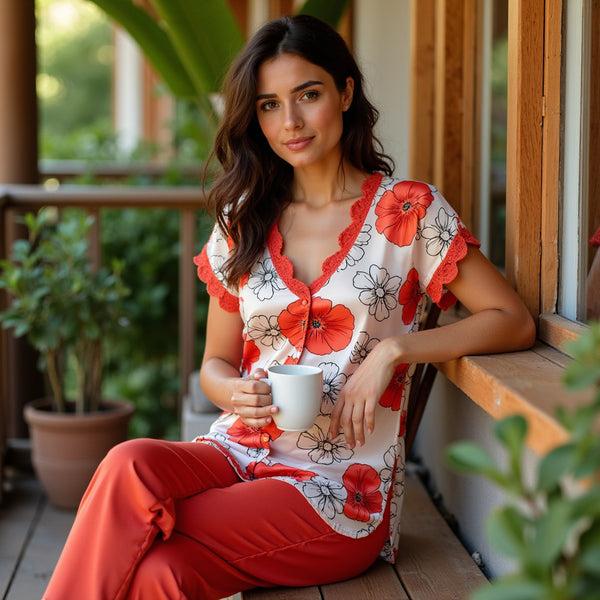 Private Lives Satin Bliss Lounge Set