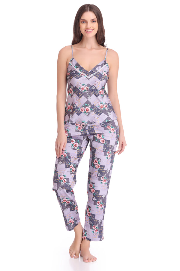 Private Lives Satin Night Suit With Robe