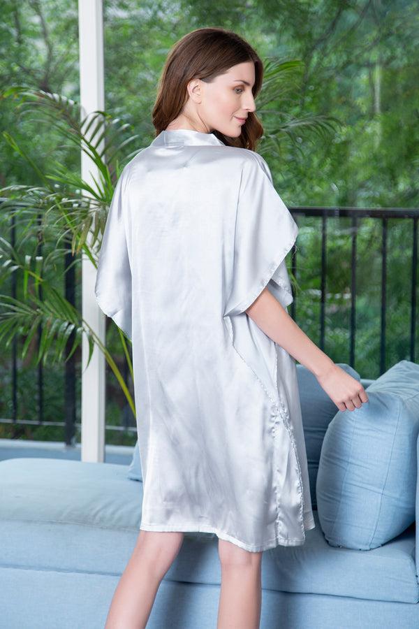 Private Lives Short Nightgown Set In Plain Satin