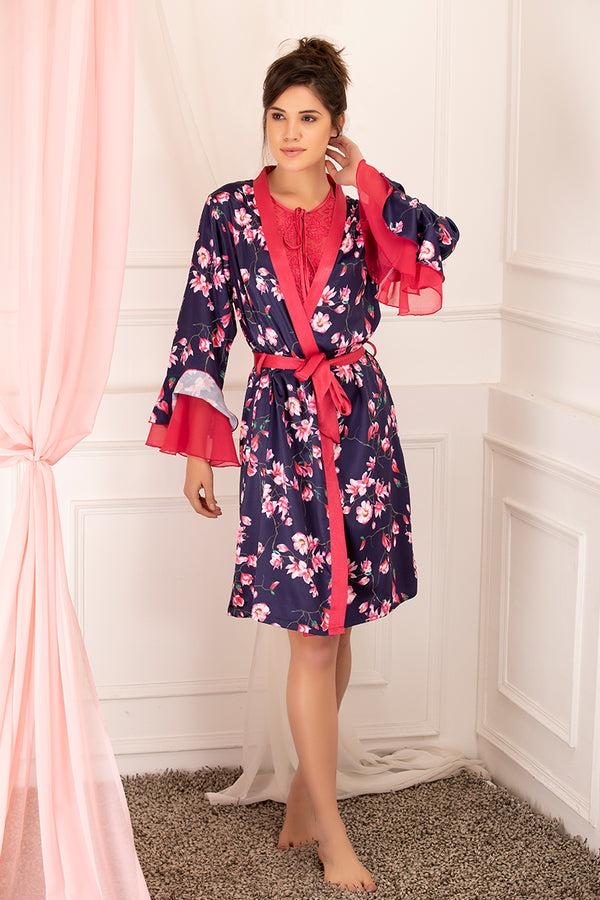 Private Lives Short Nighty & Robe Nightgown Set