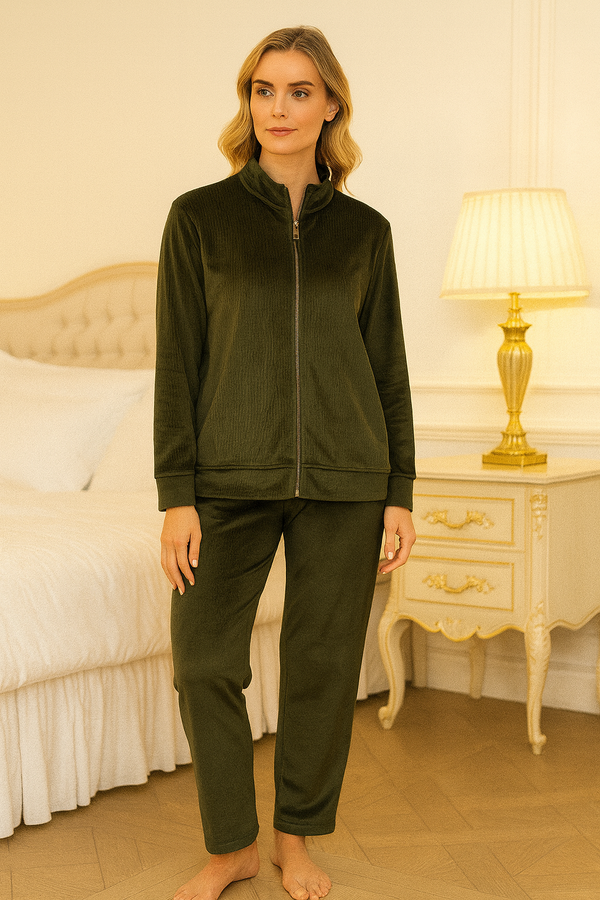 private lives Stripe velvet Track suit