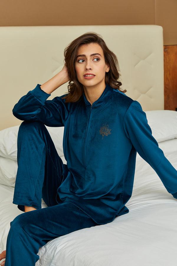 Private Lives Supersoft Velvet Night Suit