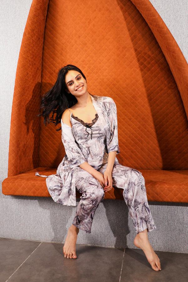 Private Lives The Josie Short Robe Night Suit