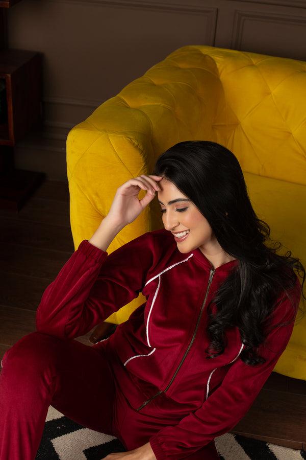 private lives Track suit in Super soft velvet