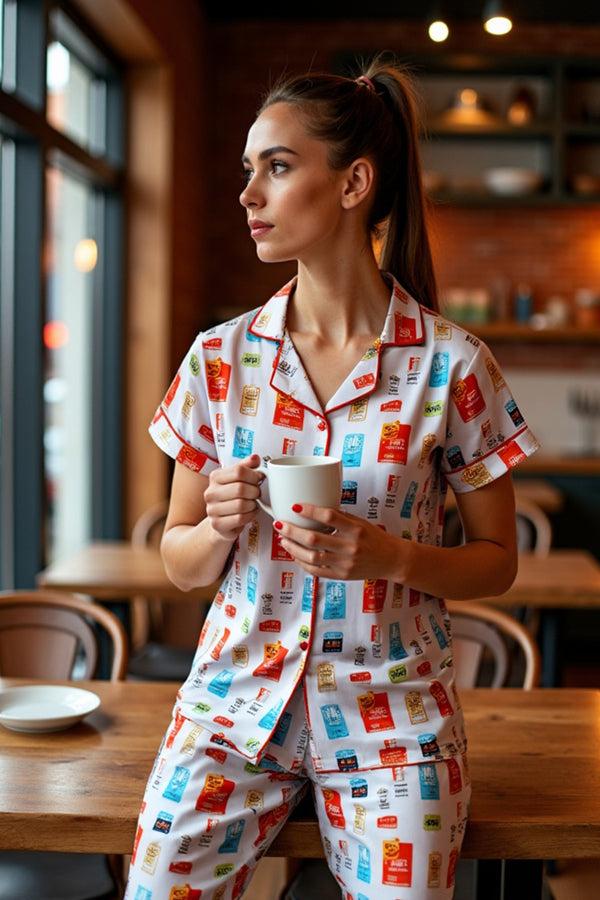 private lives Travel tag Satin Night suit