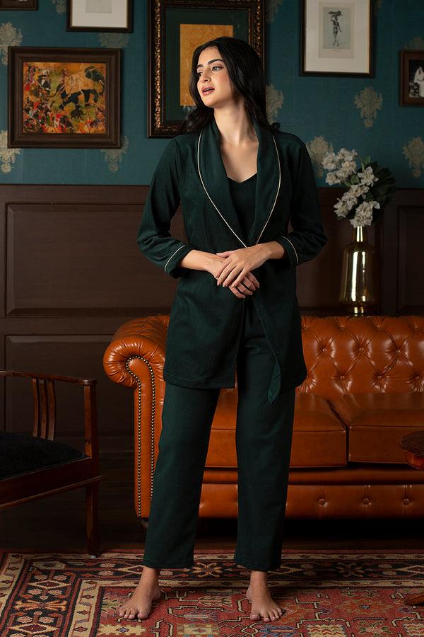 private lives Winter Green PJ set with Robe