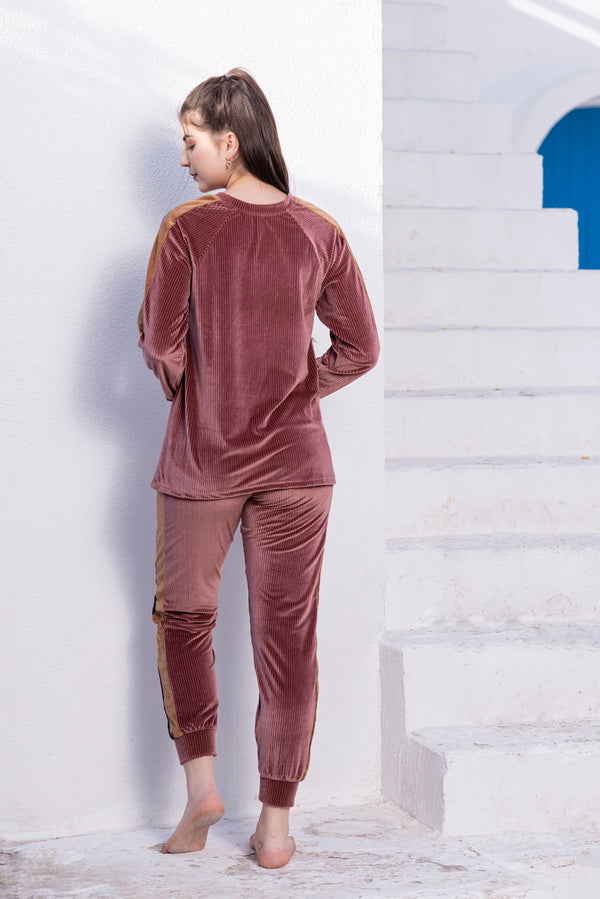 Private Lives Winter Track Suit In Velvet
