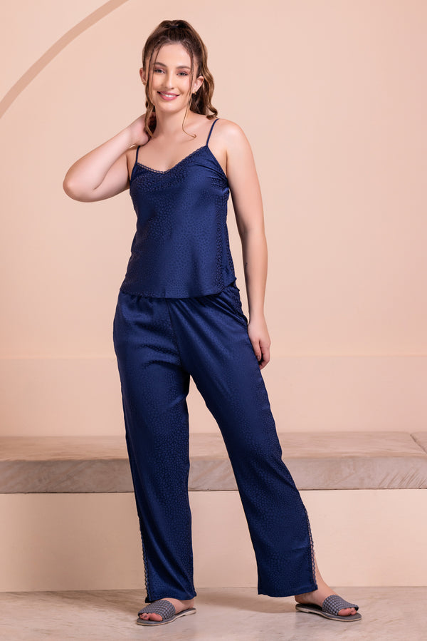 Private Lives Silk Satin 5 Piece Set (Strap Top Shorts Pj Nighty & Robe)