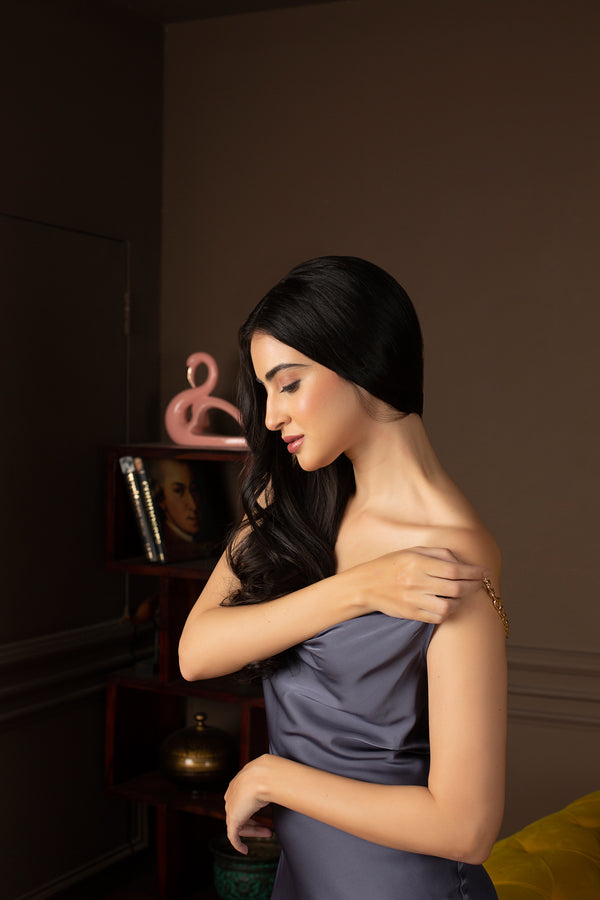 Private Lives The Jenny O”Neal Satin Slip With Jewel Straps