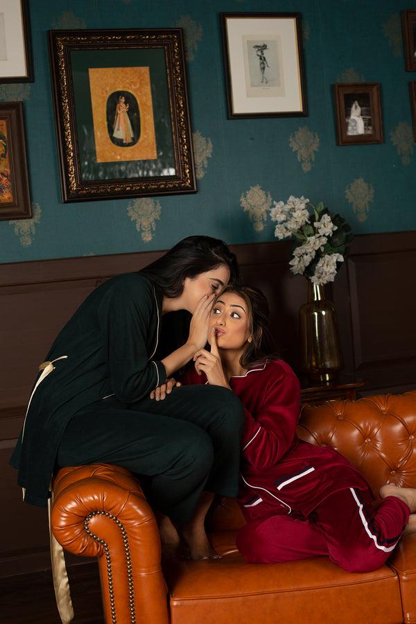 Private Lives Velvet Co-ord Set For Winter Lounging