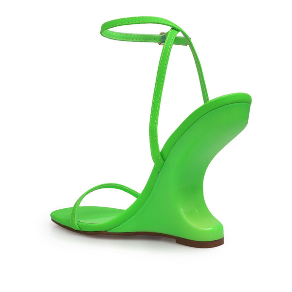 Privileged By J.c. Dossier Aadi Red Sculpted Wedge Heel