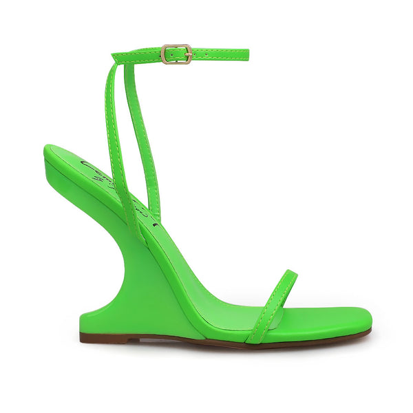 privileged by j.c. dossier Aadi Red Sculpted Wedge Heel