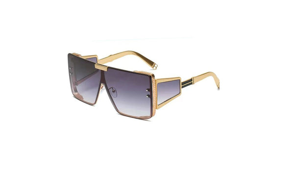 privileged by j.c. dossier Aaron Sunnies Gold Futuristic Sunglasses